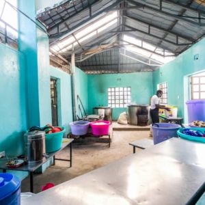 The school kitchen