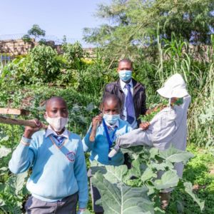 Grade 4 pupils showcase their agricultural handywork. They had a project of making a scarecrow.